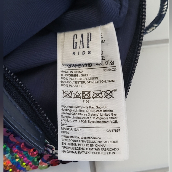 Gap Ladies Small Rainbow Multi Colored Sequin Shoulder Purse Zip Closure Measu - Picture 6 of 6